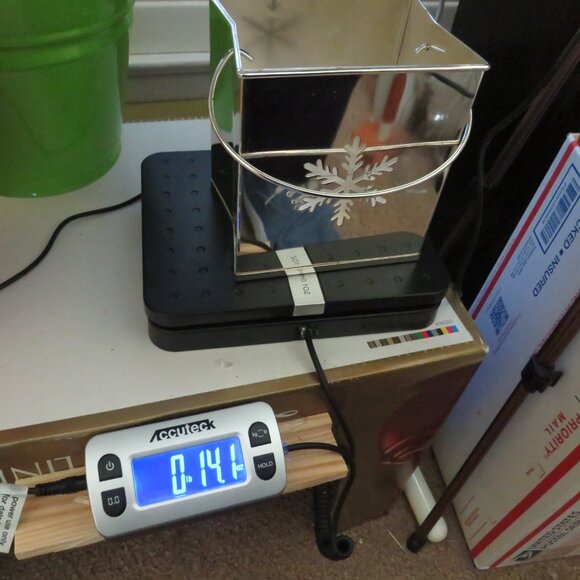 Heavy Metal Snowflake Luminary Votive w Mirror Finish Thick Metal - Picture 14 of 16